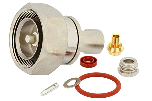 7/16 DIN オス コネクタ、クランプ/はんだ接続、PE-SR402AL、PE-SR402FL、RG402