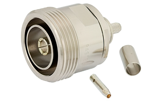 7/16 DIN メス コネクタ、圧着/はんだ接続、RG55、RG142、RG223、RG400