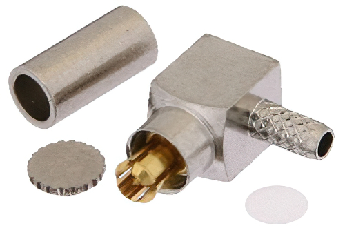 MC-Card プラグ 直角コネクタ、圧着/はんだ接続、RG174、RG316、RG188、LMR-100、PE-B100、PE-C100、.100インチ