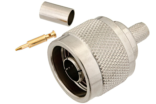 N オス コネクタ、圧着/はんだ接続、RG59、RG62、RG71