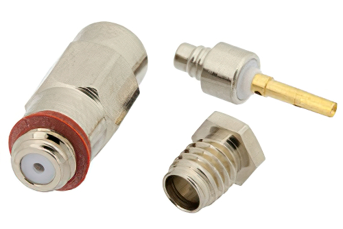 10-32 メス コネクタ、クランプ/はんだ接続、RG174、RG316、RG188、PE-B100、PE-C100、.100インチ、LMR-100