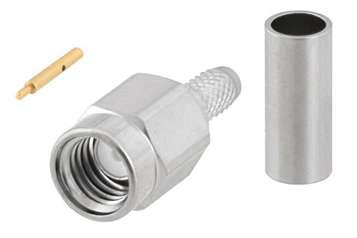 SSMA オス コネクタ、圧着/はんだ接続、RG174、RG316、RG188、LMR-100、PE-B100、PE-C100、.100インチ