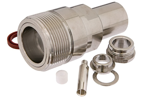 LC メス コネクタ、クランプ/はんだ接続、RG213、RG214、RG8、RG9、RG225、RG393、RG215