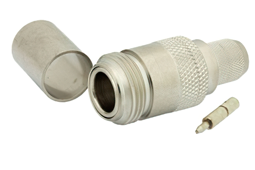 逆極性 N メス コネクタ、圧着/はんだ接続、RG214、RG9、RG225、RG393