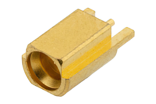 Mini SMP オス コネクタ、はんだ接続、エンドランチPCB