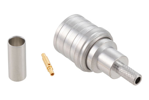 QMA オス コネクタ、圧着/はんだ接続、RG174、RG316、RG188、.100インチ、PE-B100、PE-C100、LMR-100