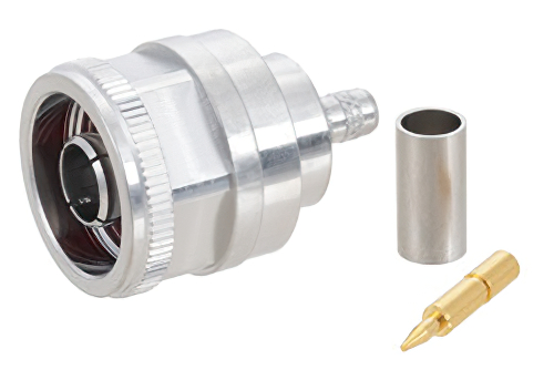 N オス コネクタ、圧着/圧着接続、PE-C195、PE-P195、RG58、RG141、RG303、LMR-195、.195インチ