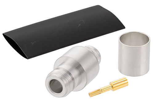 N メス コネクタ、圧着/はんだ接続、PE-C600、LMR-600、LMR-600-DB、.600インチ