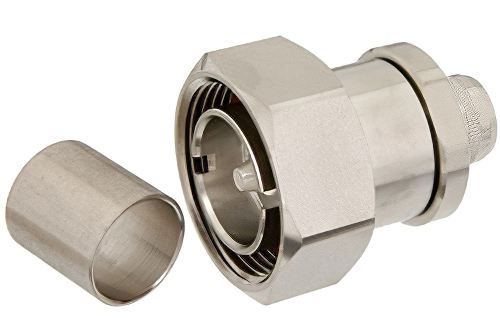 7/16 DIN オス コネクタ、圧着/ノンソルダー端子接続、PE-C600、LMR-600