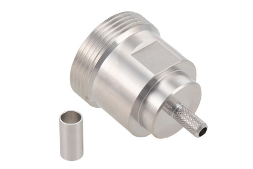 7/16 DIN メス コネクタ、圧着/はんだ接続、PE-C195、PE-P195、RG58、RG141、RG303、LMR-195、.195インチ