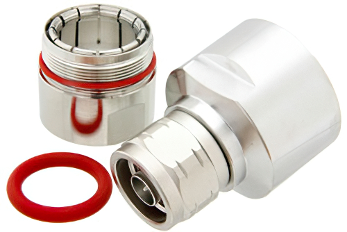 N オス コネクタ、クランプ/はんだ接続、7/8インチらせん状