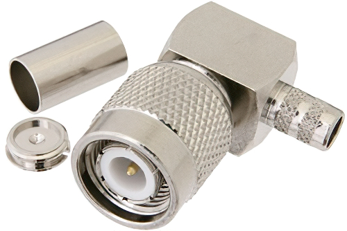 TNC オス 直角コネクタ、圧着/はんだ接続、PE-C240、RG8X、.240インチ、LMR-240、LMR-240-DB、LMR-240-UF、B7808A