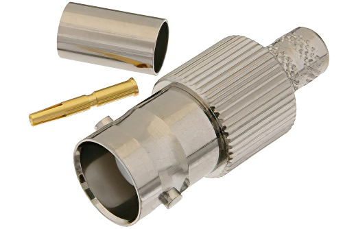 BNC メス コネクタ、圧着/はんだ接続、PE-C240、RG8X、.240インチ、LMR-240、LMR-240-DB、LMR-240-UF、B7808A