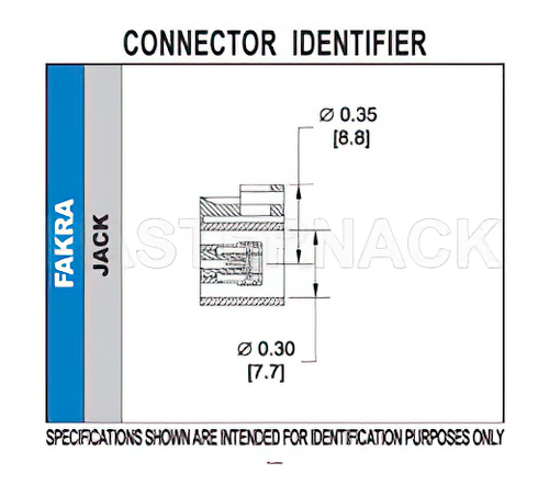 FAKRA ジャック 直角コネクタ、はんだ接続、スルーホールPCB、ベージュ
