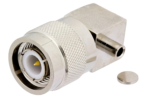 TNC オス 直角コネクタ、はんだ接続、PE-SR405AL、PE-SR405FL、PE-SR405FLJ、PE-SR405TN、RG405