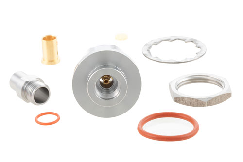 N メス バルクヘッドマウントプレシジョンコネクタ、クランプ/はんだ接続、PE-P142LL