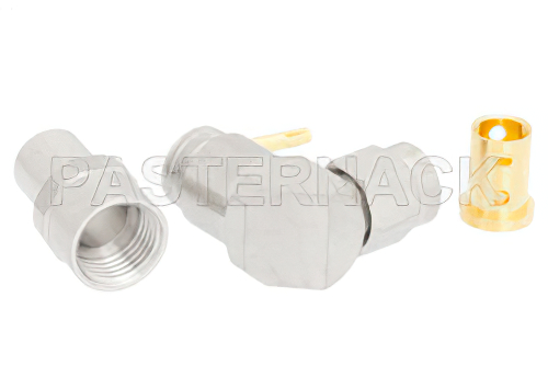 SMA オス 直角プレシジョンコネクタ、クランプ/はんだ接続、PE-P142LL