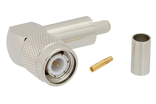 TNC オス 直角コネクタ、圧着/はんだ接続、PE-C200、LMR-200