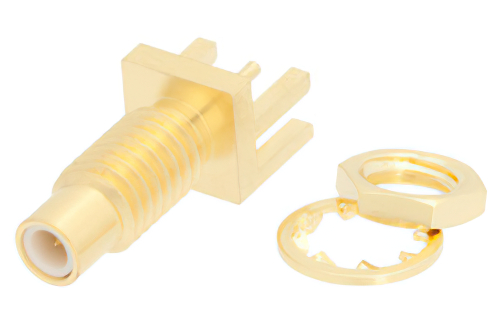 SMC ジャック バルクヘッドマウントコネクタ、はんだ接続、.062インチエンドランチPCB