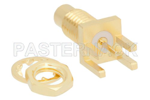 SMC ジャック バルクヘッドマウントコネクタ、はんだ接続、.062インチエンドランチPCB