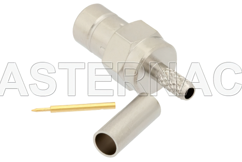 75 Ω SMB ジャック コネクタ、圧着/はんだ接続、RG179、RG187