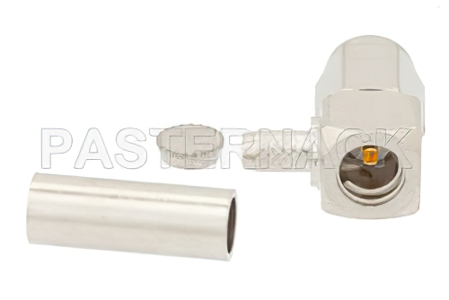 SMC プラグ 直角コネクタ、圧着/はんだ接続、RG316-DS、RG188-DS