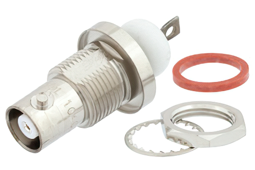 MHV メス バルクヘッドマウントコネクタ、はんだ接続、ソルダーカップターミナル、IP67非嵌合時含む