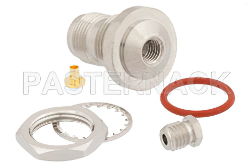 TNC メス バルクヘッドマウントコネクタ、クランプ/はんだ接続、PE-047SR、PE-SR047AL、PE-SR047FL、IP68準拠