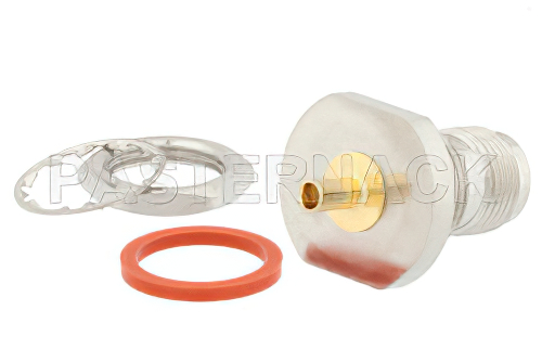 TNC メス バルクヘッドマウントコネクタ、はんだ接続、PE-SR405AL、PE-SR405FL、PE-SR405FLJ、PE-SR405TN、RG405、IP67準拠