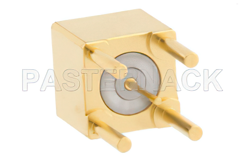 SMP オス スムースボアコネクタ、はんだ接続、スルーホールPCB、キャッチャーミット形.140インチピン長