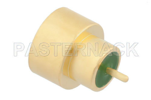 SMP オス スムースボア気密シールコネクタ、はんだ接続、はんだマウント、ピンターミナル、.050インチピン長フルラジアス