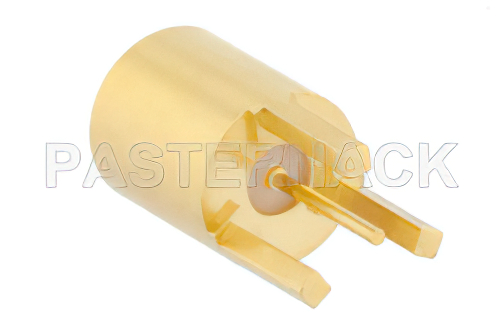 SMP オス フルデテントコネクタ、はんだ接続、スルーホールPCB、３か所突起