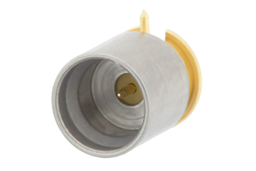 SMP オス リミットデテントコネクタ、はんだ接続、表面実装PCB、上直角中心端子