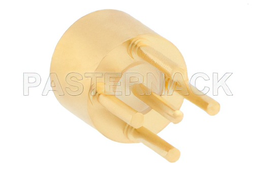 SMP オス リミットデテントコネクタ、はんだ接続、スルーホールPCB、３か所突起