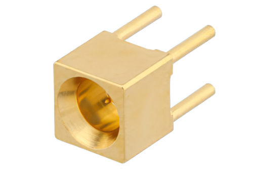 SMP オス スムースボアコネクタ、はんだ接続、スルーホールPCB、キャッチャーミット形.170インチピン長