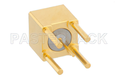 SMP オス スムースボアコネクタ、はんだ接続、スルーホールPCB、キャッチャーミット形.170インチピン長