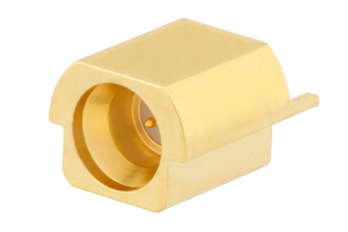 Mini SMP オス フルデテントコネクタ、はんだ接続、エッジランチPCB