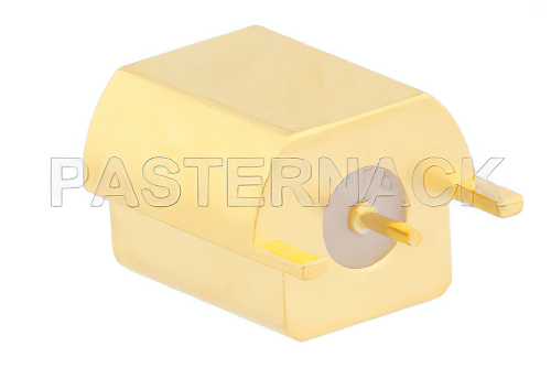 Mini SMP オス フルデテントコネクタ、はんだ接続、エッジランチPCB