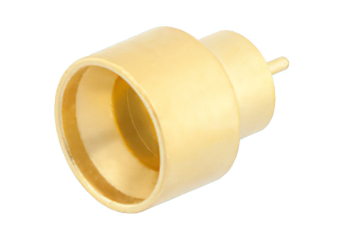 Mini SMP オス フルデテント気密シールコネクタ、はんだ接続、はんだマウント、ピンターミナル、.050インチピン長フルラジアス