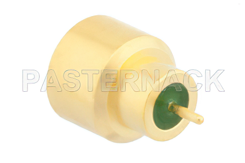 Mini SMP オス フルデテント気密シールコネクタ、はんだ接続、はんだマウント、ピンターミナル、.050インチピン長フルラジアス