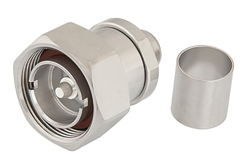 7/16 DIN オス コネクタ、圧着/ノンソルダー端子接続、LMR-600、PE-C600