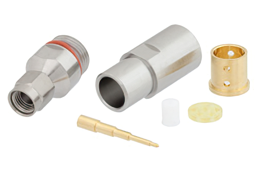 SMA オス プレシジョン コネクタ、クランプ/はんだ接続、PE-P300LL、.490インチ Diameter Body