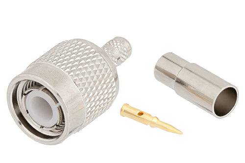 TNC オス コネクタ、圧着/はんだ接続、RG122、RG58プレナム、RG58-P