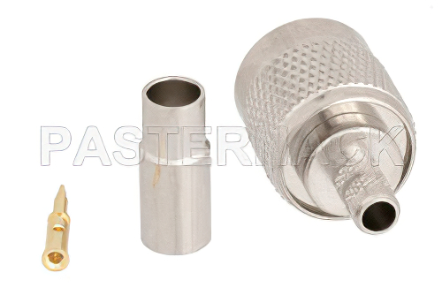 TNC オス コネクタ、圧着/はんだ接続、RG122、RG58プレナム、RG58-P