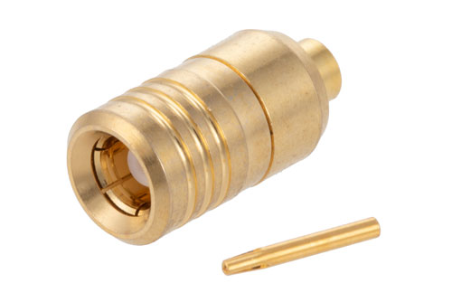 SMB プラグ プッシュオンコネクタ、はんだ接続、RG405、PE-SR405FL、PE-SR405FLJ