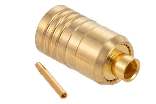 SMB プラグ プッシュオンコネクタ、はんだ接続、RG405、PE-SR405FL、PE-SR405FLJ