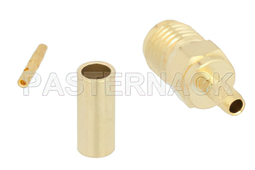 SMA メス コネクタ、圧着/はんだ接続、RG316、RG174、LMR-100