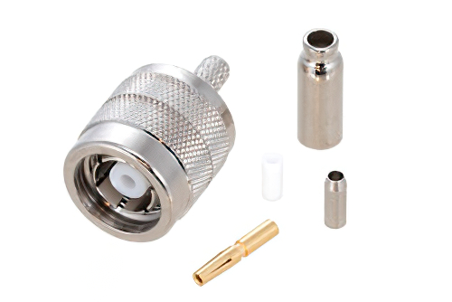 逆極性 TNC オス コネクタ、圧着/はんだ接続、RG188-DS、RG316-DS