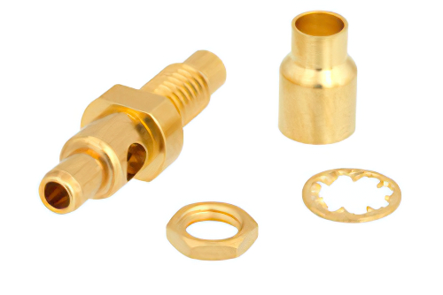 SMC ジャック バルクヘッドマウントコネクタ、はんだ接続、RG405、PE-SR405FL、PE-SR405AL、.177インチD穴