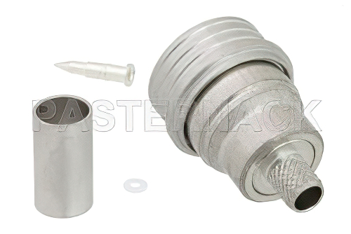 QN オス スナップオンコネクタ、圧着/はんだ接続、LMR-240、PE-C240